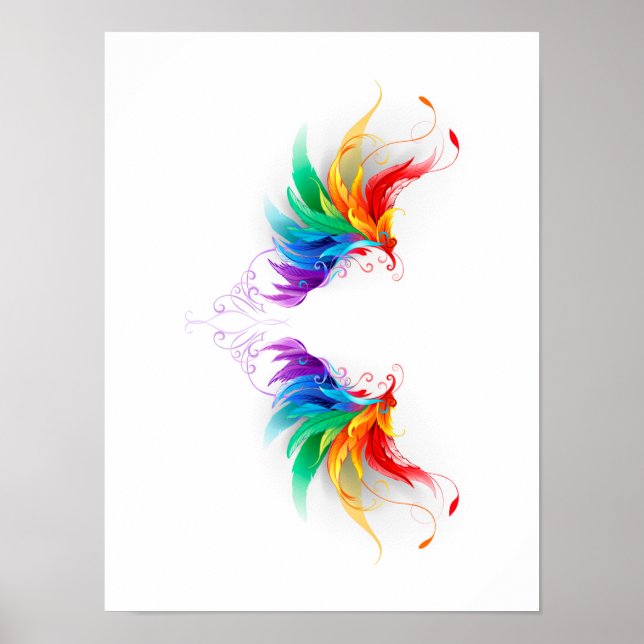 Poster Asas Fluffy Rainbow (Frente)