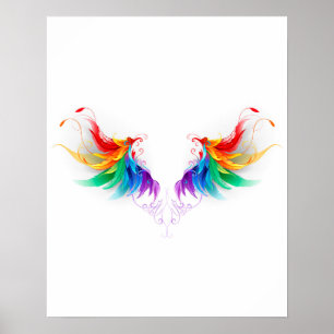 Poster Asas Fluffy Rainbow