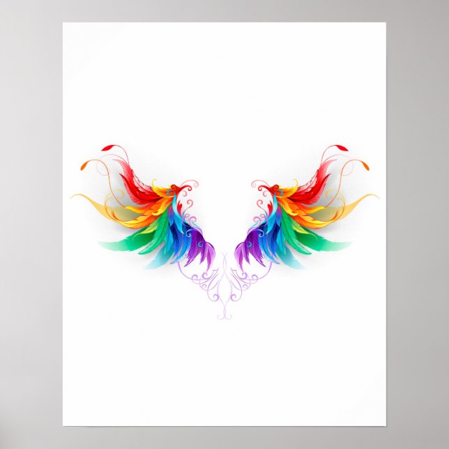 Poster Asas Fluffy Rainbow (Frente)
