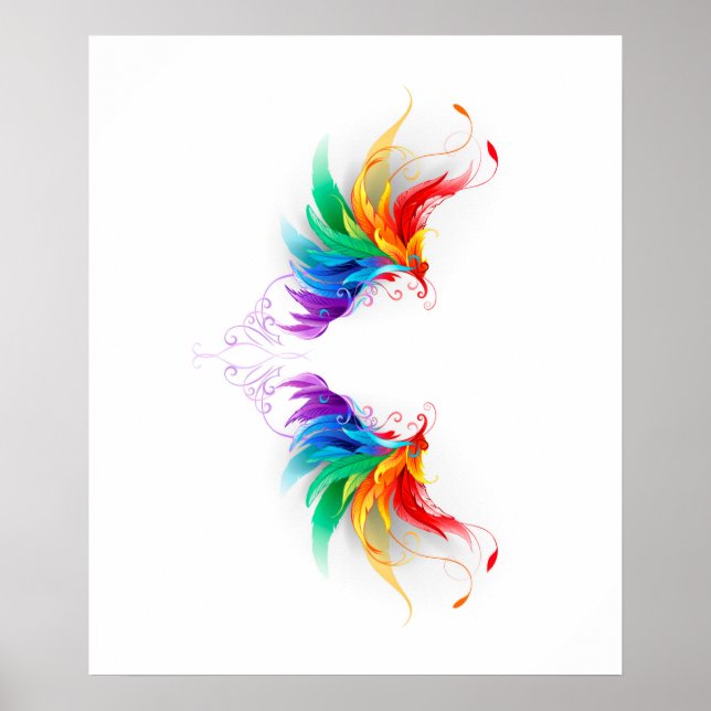 Poster Asas Fluffy Rainbow (Frente)