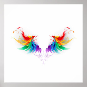 Poster Asas Fluffy Rainbow
