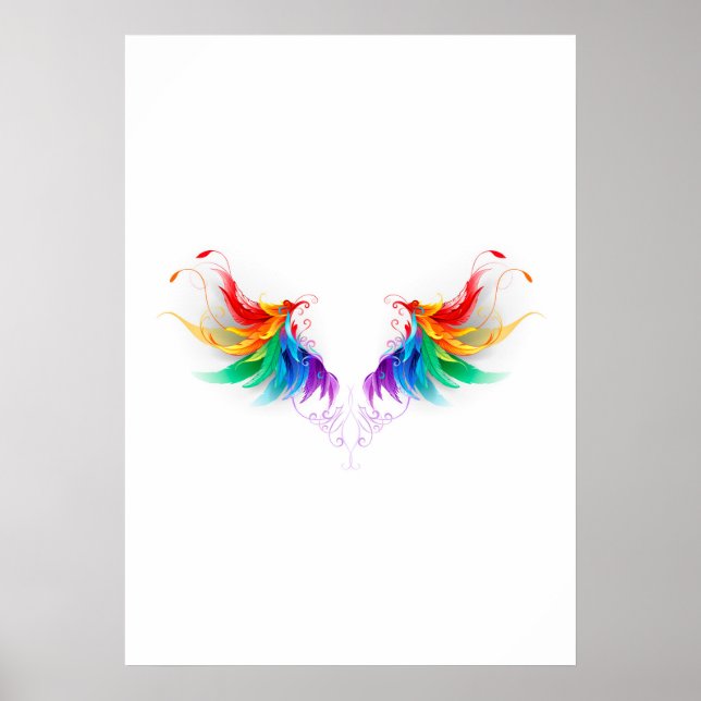 Poster Asas Fluffy Rainbow (Frente)
