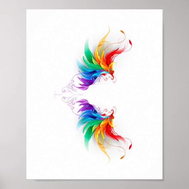 Poster Asas Fluffy Rainbow (Frente)
