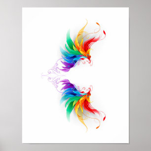 Poster Asas Fluffy Rainbow