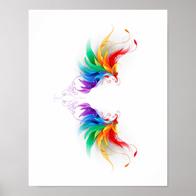 Poster Asas Fluffy Rainbow (Frente)