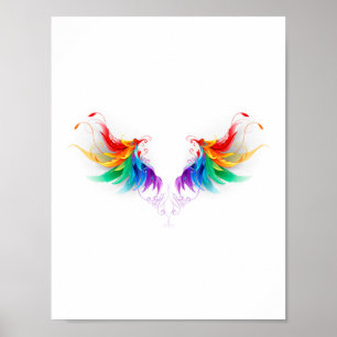 Poster Asas Fluffy Rainbow