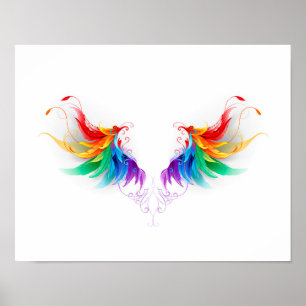 Poster Asas Fluffy Rainbow