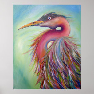 Póster Asas livres do Egret de Eeva originais