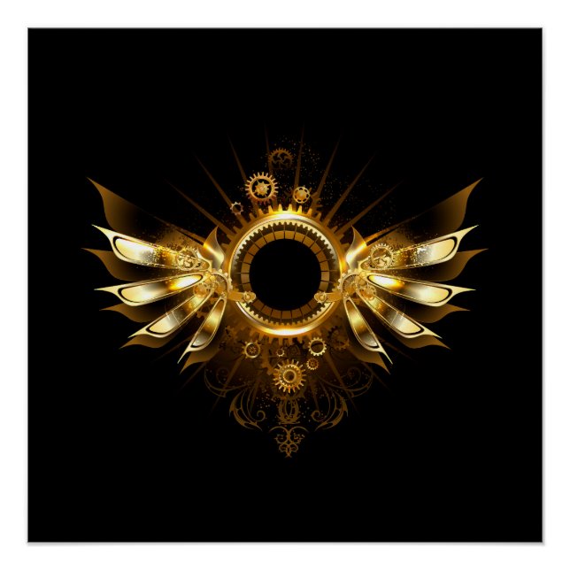 Póster Asas steampunk (Frente)