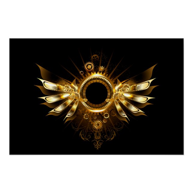 Póster Asas steampunk (Frente)