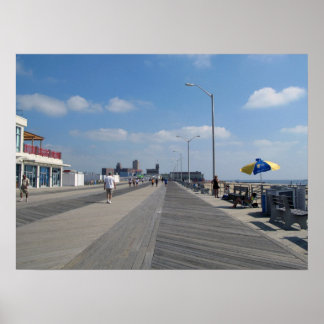Poster Asbury Park NJ Boardwalk e lojas