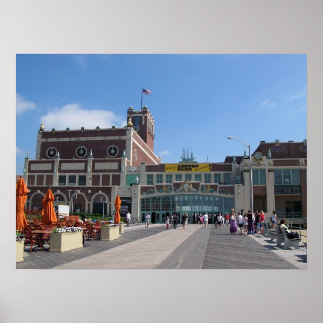 Póster Asbury Park NJ Boardwalk - Teatro Paramount (Frente)