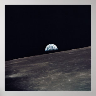 Póster Ascensão da Terra sobre a Lua vista pela Apolo 10
