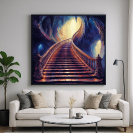 Poster Ascensão das Cavernas - Estilo de Arte Sintética