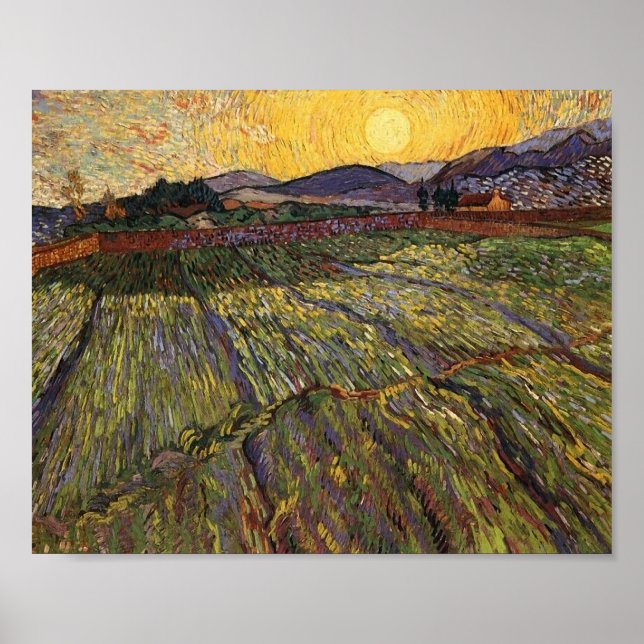 Poster Ascensão de Campo Fechada Sun (F737) Van Gogh Fine (Frente)