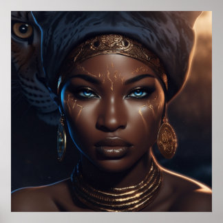 Poster Ascensão de Deusa Afro (Matte)