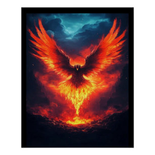 Póster Ascensão de Fogo Phoenix, Poster personalizável