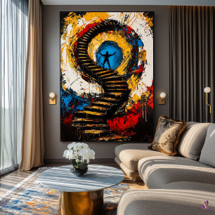 Poster Ascensão de Mente - Expressionista Surreal