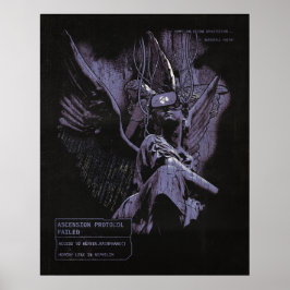 Poster Ascensão Negada - Design de Streetwear de Gótico T