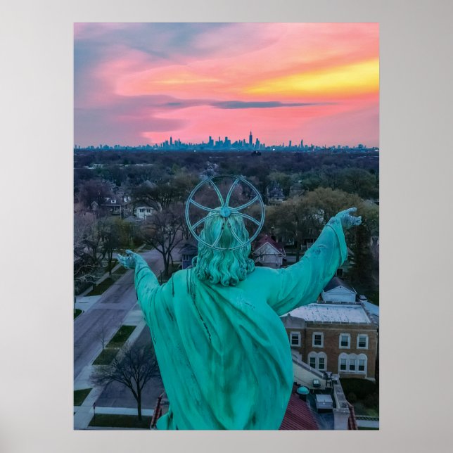 Poster Ascensão Sobre Skyline (Frente)