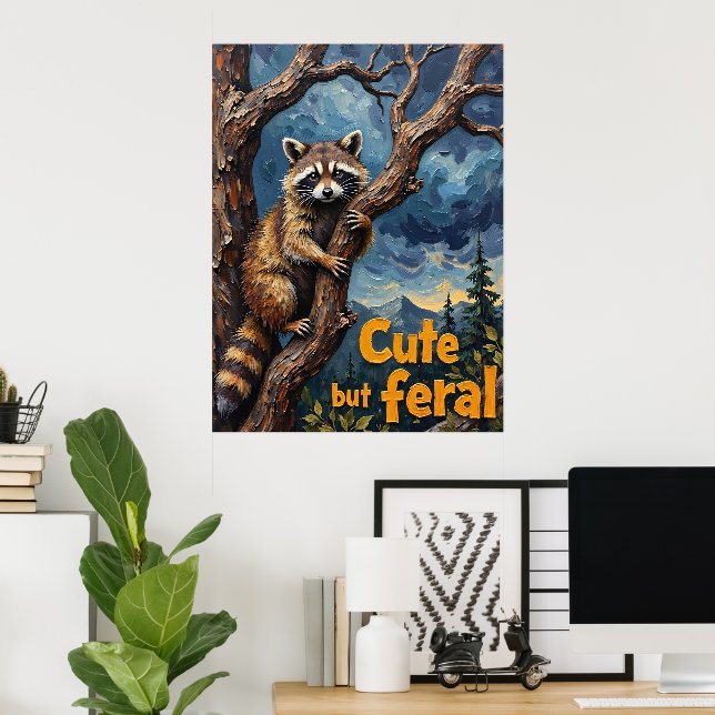 Poster Ascensão Sombreada: Raios na Árvore Crepúscula (Escritório em casa)