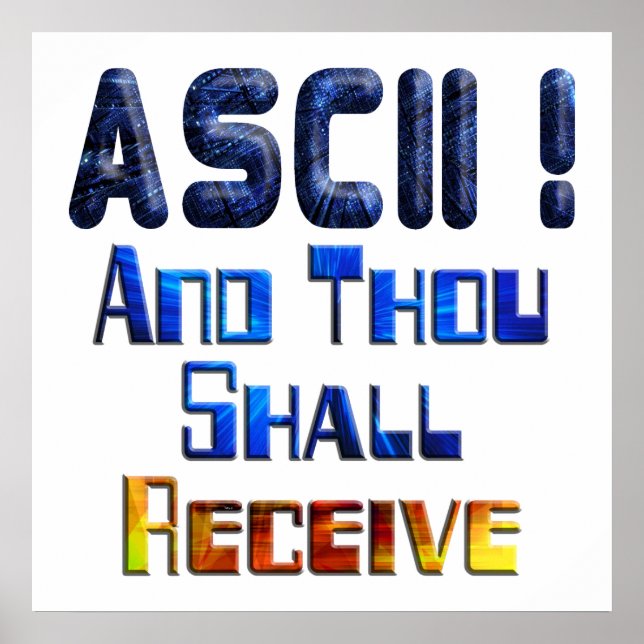 Póster ASCII E Você Receberá (Frente)