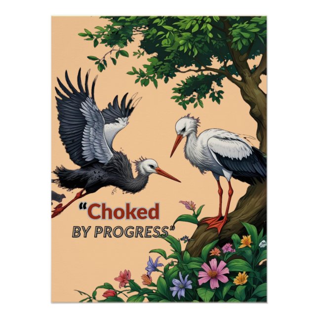 Póster Asfixiado pelo Progresso (Frente)