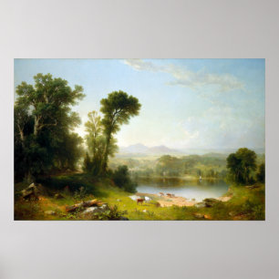 Póster Asher Brown Durand Pastoral Landscape