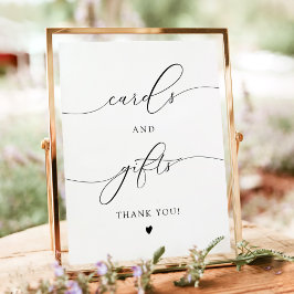 Poster ASHER Cartões e Presentes de Caligrafia Elegante P