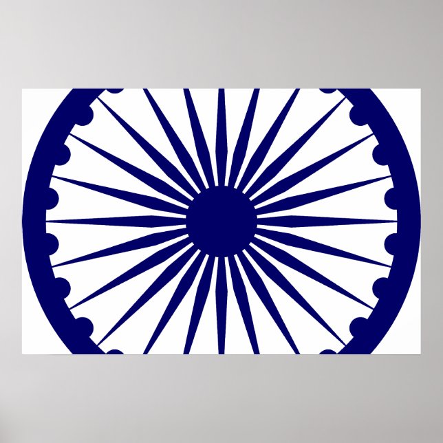 Poster Ashoka Chakra, bandeira da Índia (Frente)
