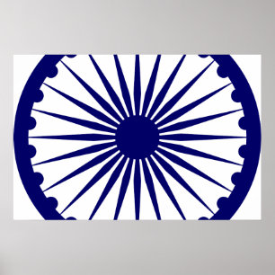 Poster Ashoka Chakra, bandeira de India