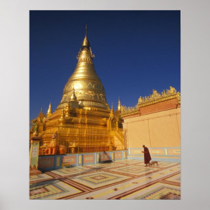 Póster Ásia, Birmânia (Mianmar) Mandalay, Sagaing Hill: