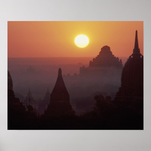 Póster Ásia, Birmânia (Myanmar), Pagan (Bagan) O templo (Frente)