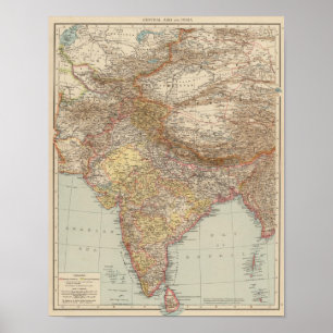 Póster Ásia central, India