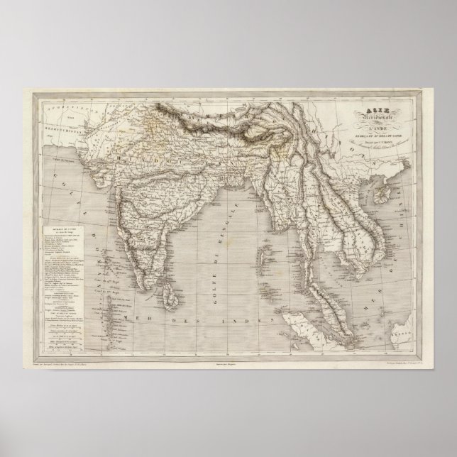 Póster Ásia do Sul, Índia (Frente)