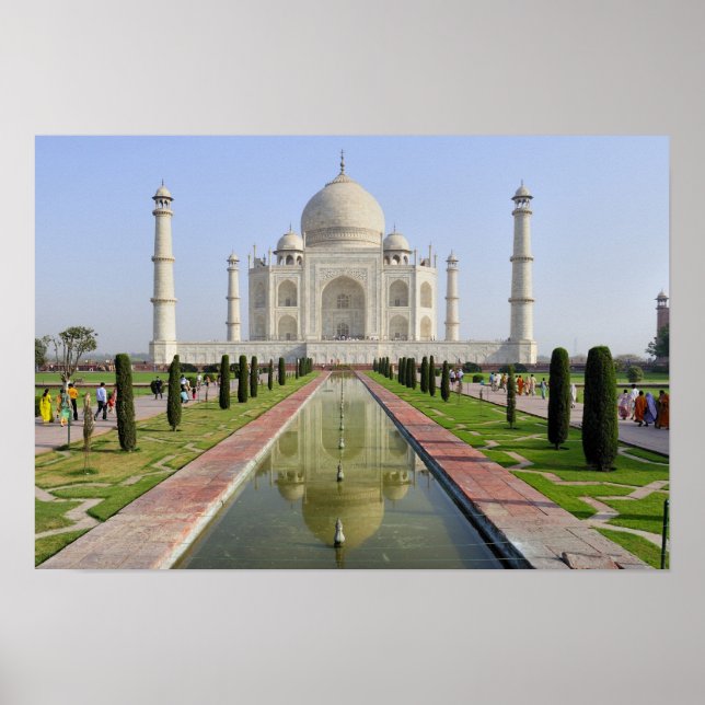 Póster Ásia, Índia, Uttar Pradesh, Agra. O Taj (Frente)