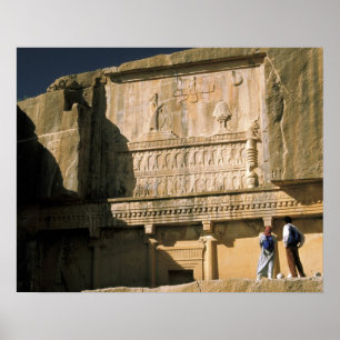 Póster Ásia, Irã, Persepolis.Túmulo de Dario, o Grande.