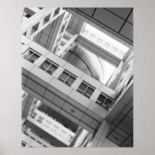 Poster Asia, Japan, Tokyo. Fuji TV Building, Odaiba