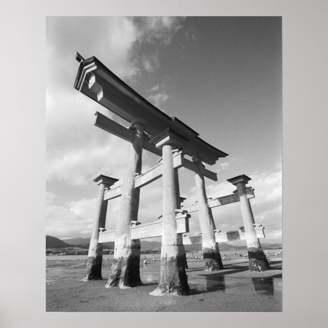 Póster Ásia, Japão, Miyajima. O Portão Torri. (Frente)