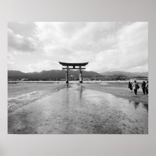 Póster Ásia, Japão, Myajima. O Portão Torri
