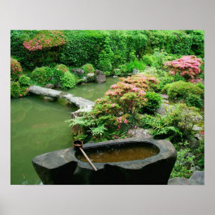 Póster Ásia, Japão, Quioto. Jardim Zen