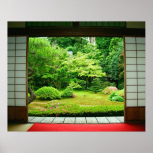 Póster Ásia, Japão, Quioto. Jardim Zen 2