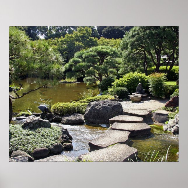 Poster Ásia, Japão, Tóquio. O Jardim Japonês no (Frente)