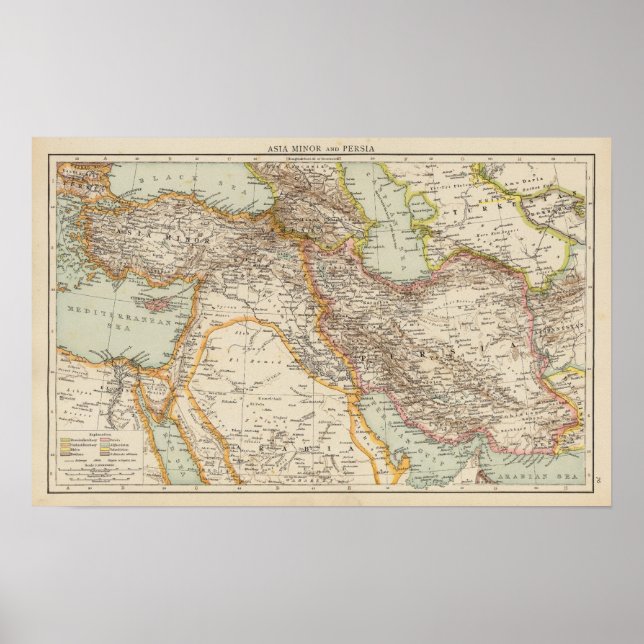 Póster Ásia Menor, Pérsia (Frente)