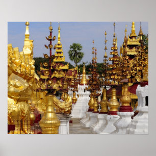 Póster Ásia, Mianmar (Birmânia), Bagan (Pagan). O Shwe 5