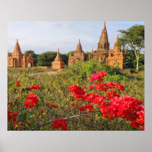 Póster Ásia, Mianmar (Birmânia), Bagan (Pagan). Um Baga