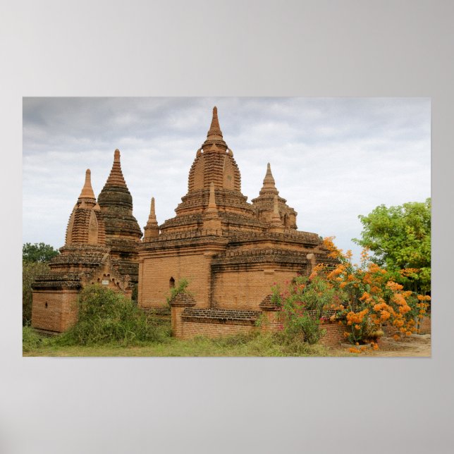 Poster Ásia, Mianmar (Birmânia), Bagan Pagan). Várias (Frente)