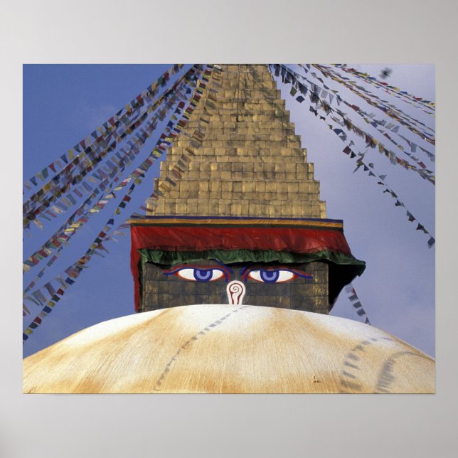 Póster Ásia, Nepal, Katmandu. Boudhanath Stupa. 2 (Frente)