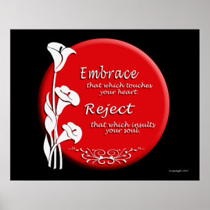 Póster Asian motif Rising sun inspirational message