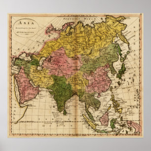 Poster AsiaPanoramic MapAsia 10